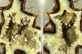 Crystal Filled Septarian Geode Bookends - Utah #288943-1